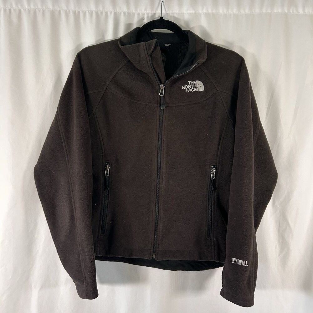 North Face Windwall jacket Women's Small Black Fleece Full Zip Pockets